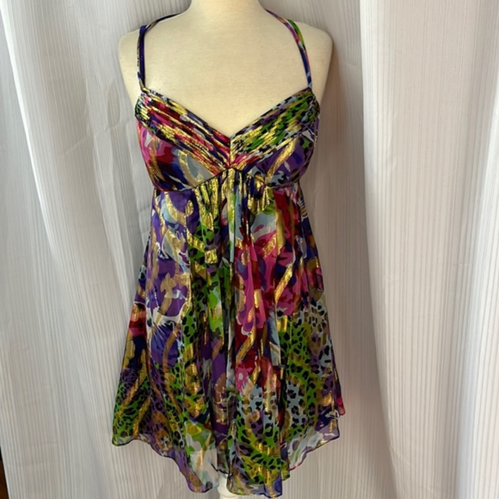 Oleg Cassini‎ Silk Cocktail Dress 10